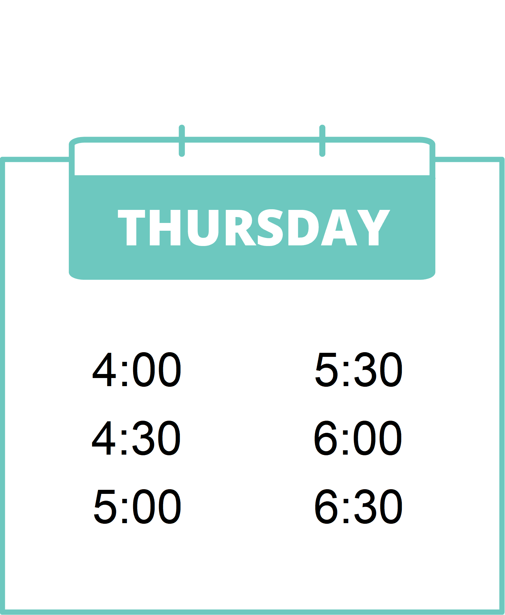 thursday schedule